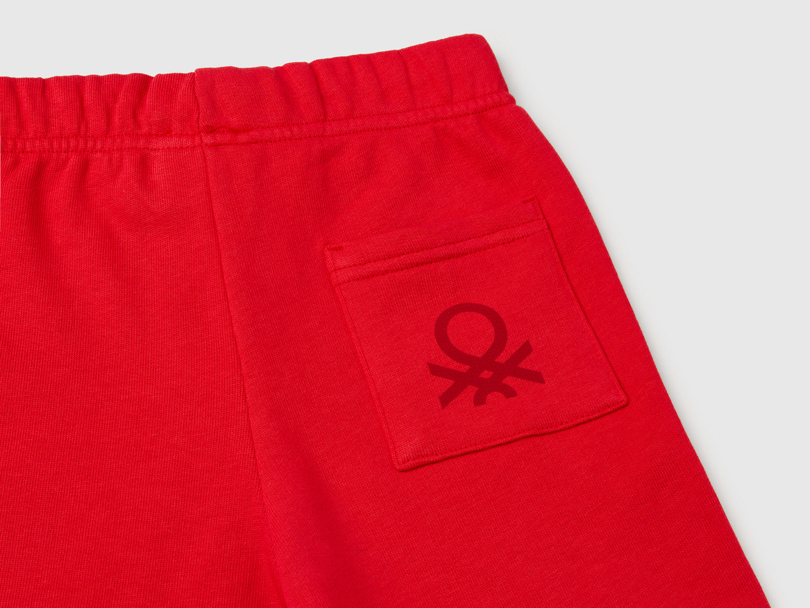 Bermuda in felpa di cotone da bimbo rosso 3 | Benetton Outlet