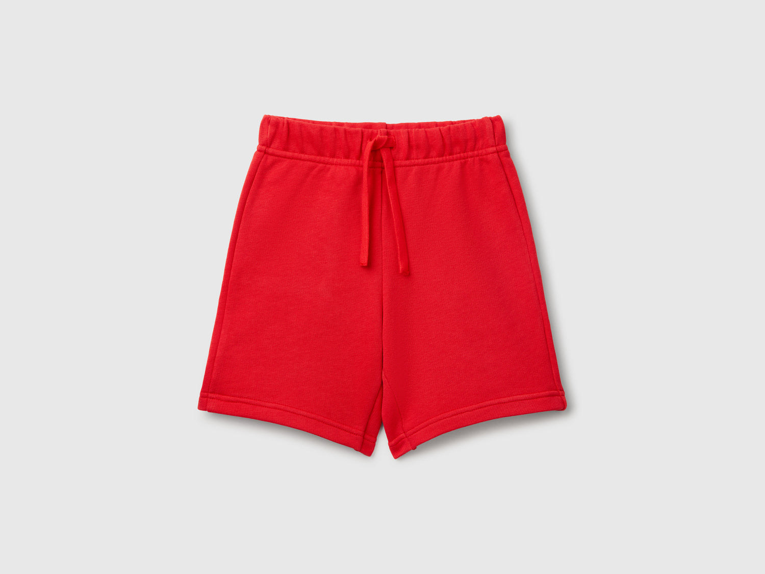 Bermuda in felpa di cotone da bimbo rosso | Benetton Outlet