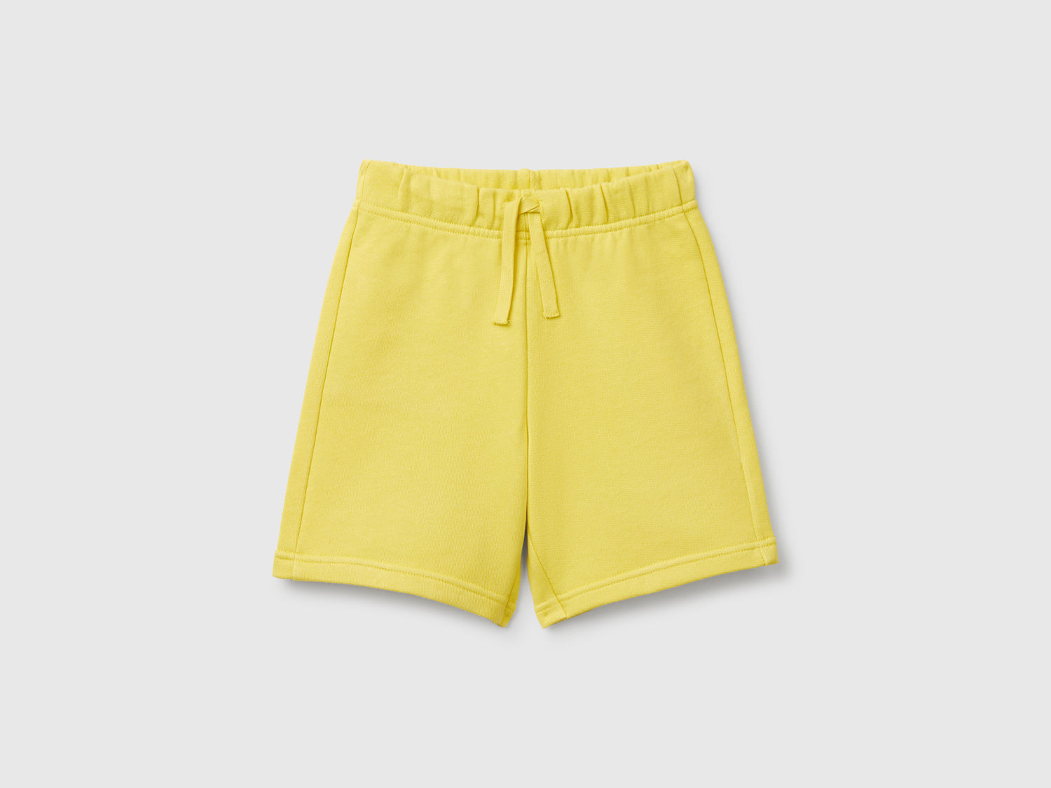 Bermuda in felpa di cotone da bimbo giallo | Benetton Outlet