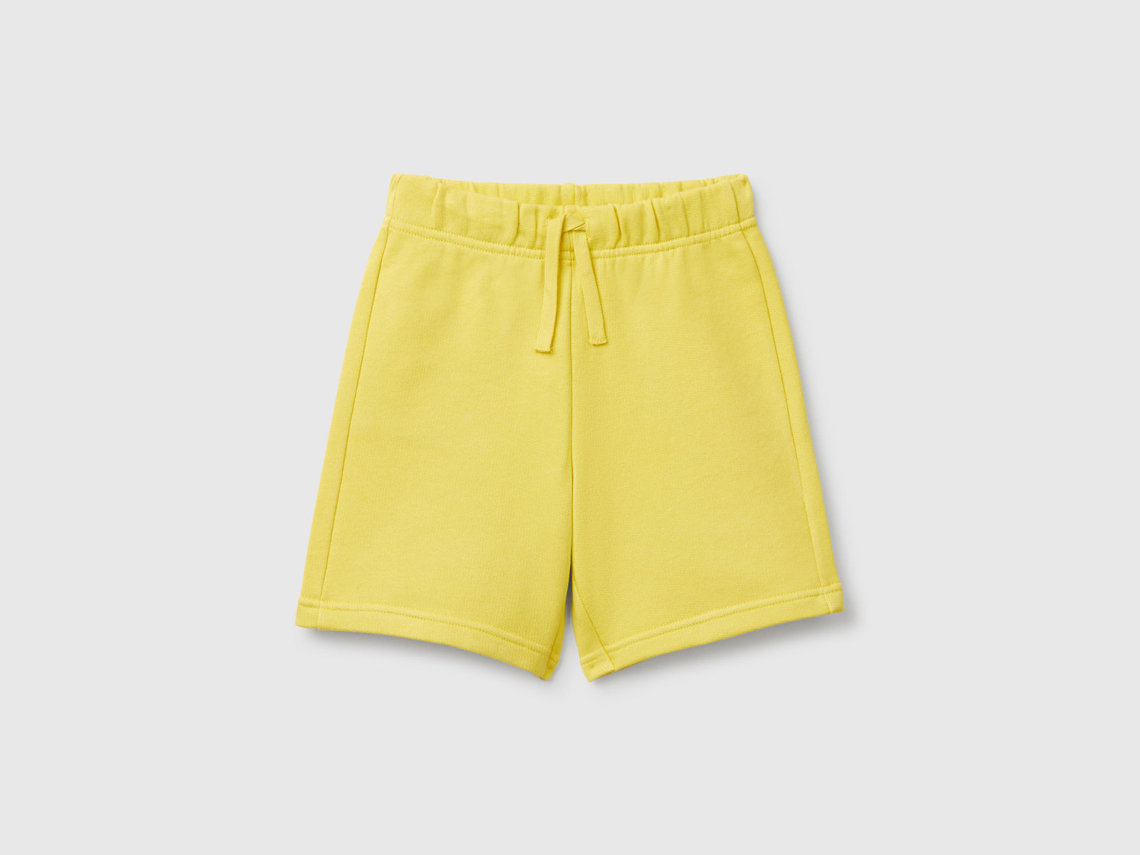 Bermuda in felpa di cotone da bimbo giallo | Benetton Outlet