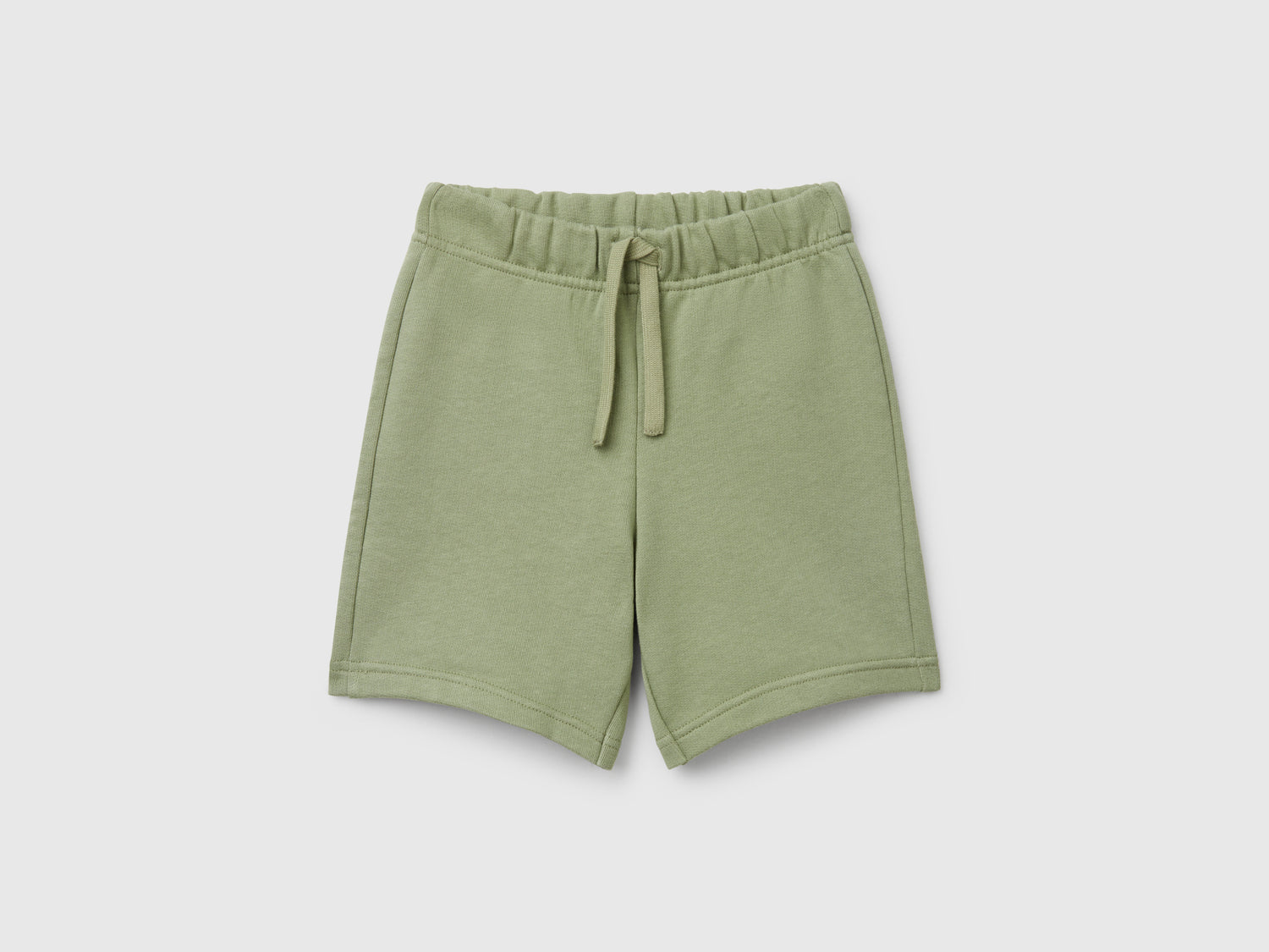 Bermuda in felpa di cotone da bimbo verde oliva | Benetton Outlet