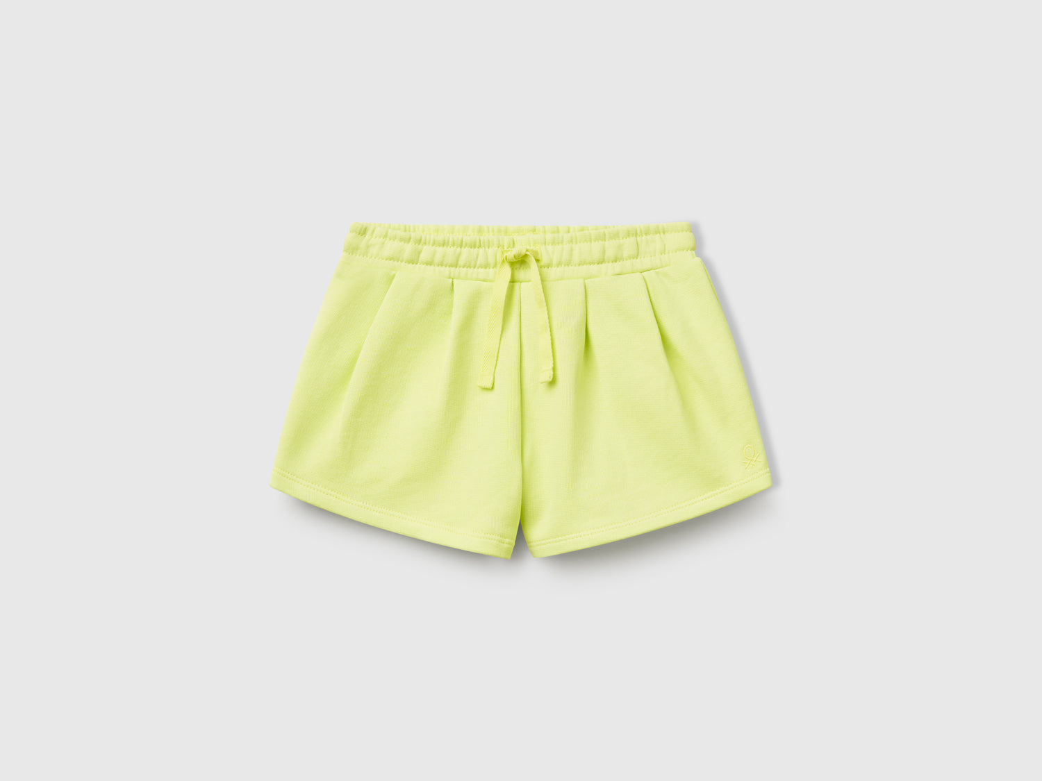 Shorts in felpa di cotone da bimba giallo | Benetton Outlet