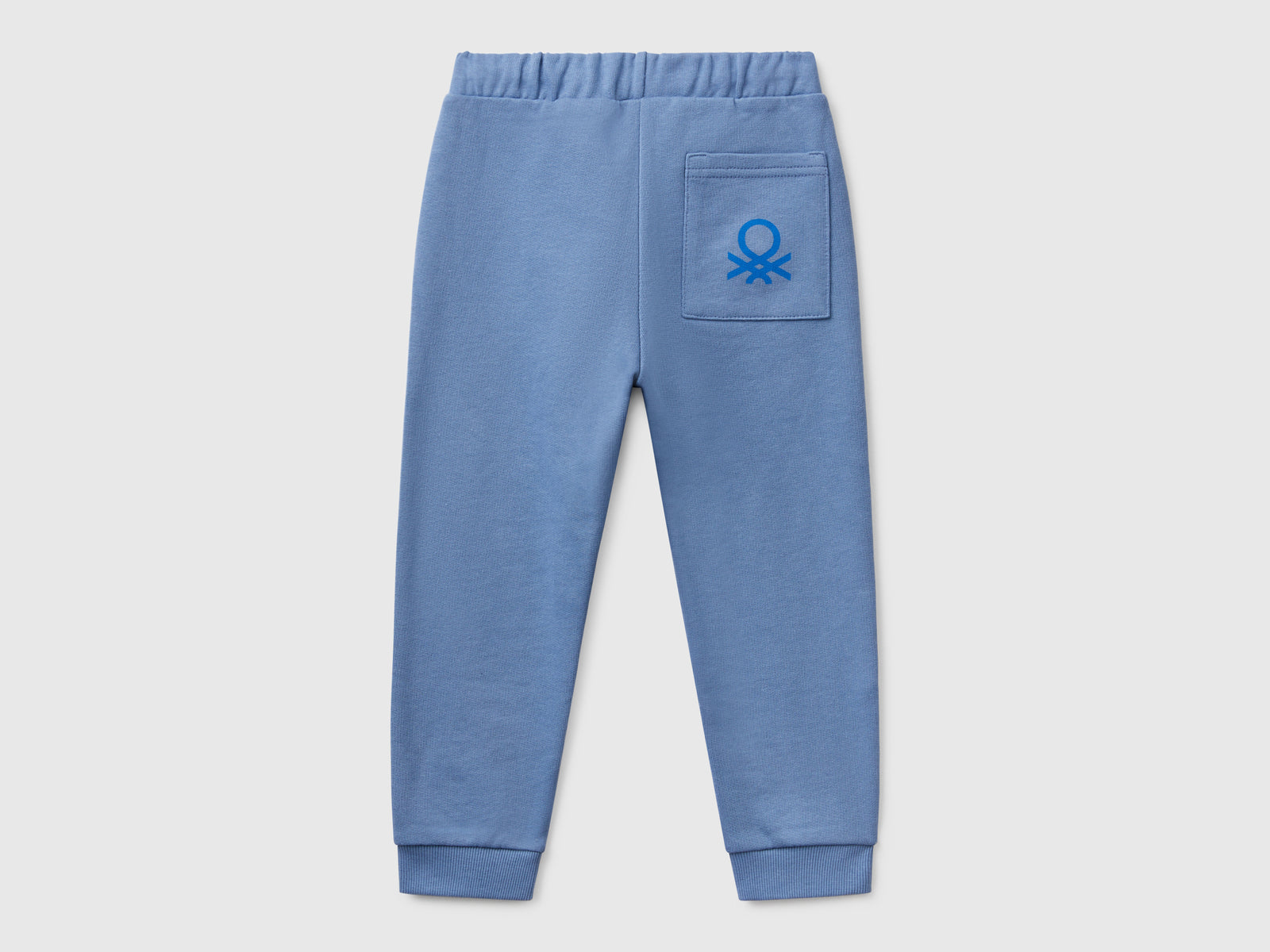 Pantaloni in cotone con logo da bimbo azzurro 2 | Benetton Outlet