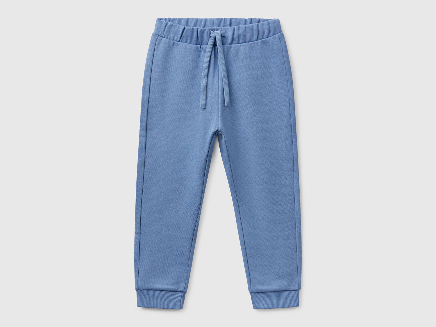 Pantaloni in cotone con logo da bimbo azzurro | Benetton Outlet