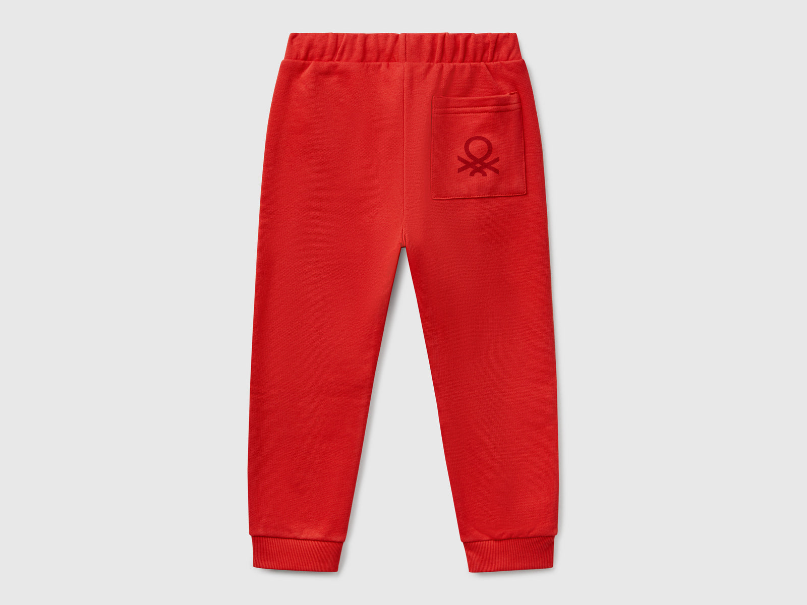 Pantaloni in cotone con logo da bimbo rosso 2 | Benetton Outlet