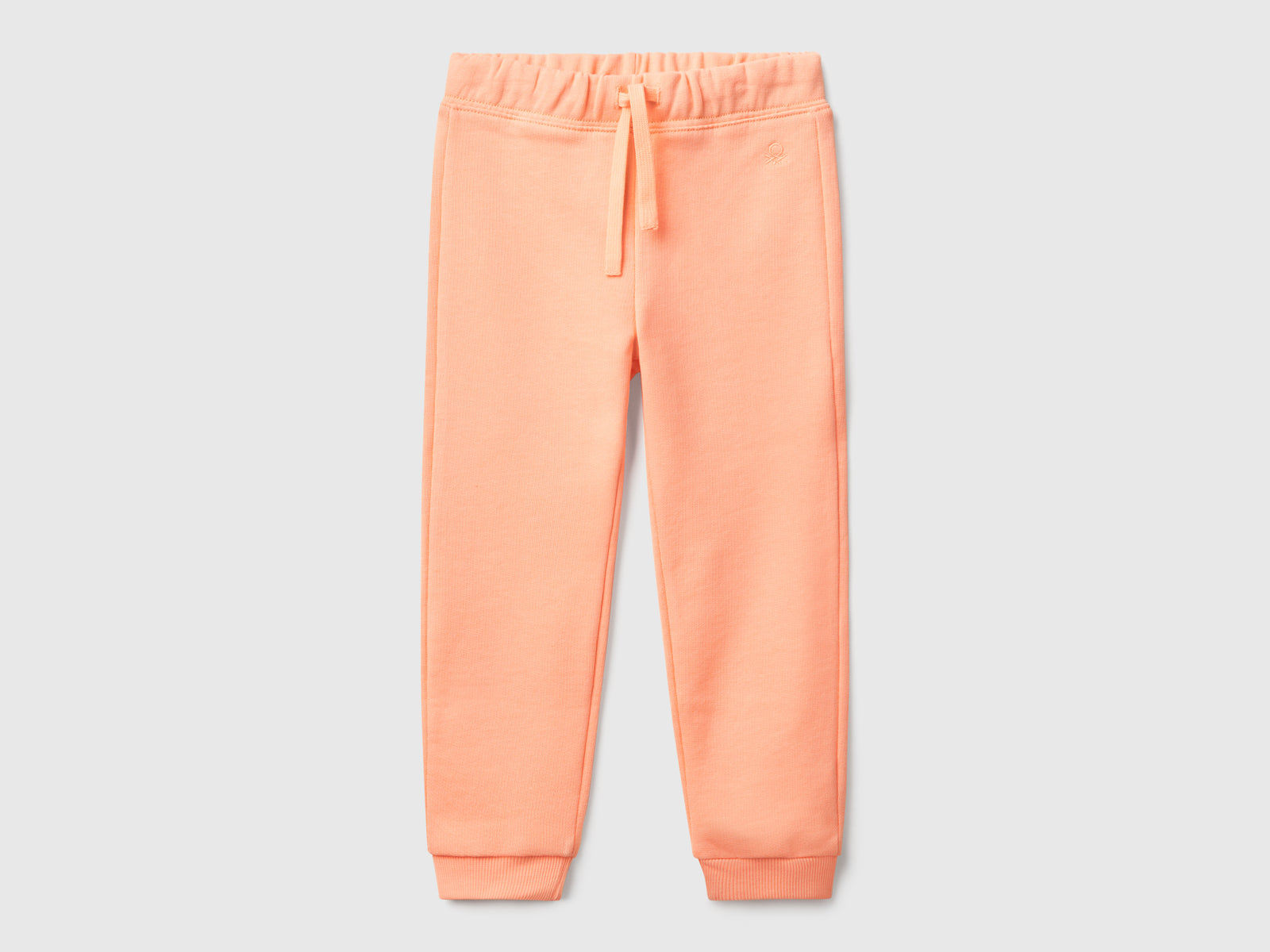 Pantaloni in felpa di cotone da bimba pesca | Benetton Outlet
