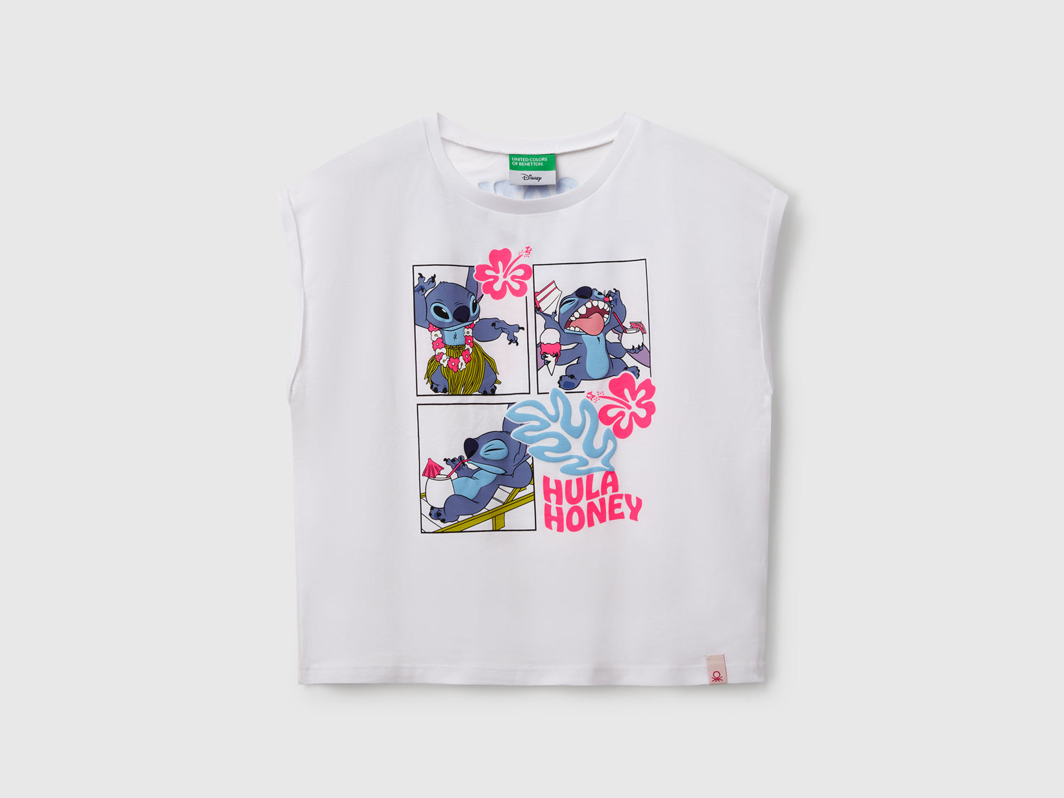 T-shirt  ©Disney Lilo & Stitch da bambina bianco | Benetton Outlet