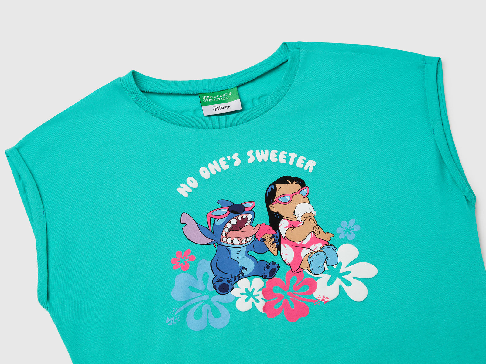 T-shirt  ©Disney Lilo & Stitch da bambina celeste fluo 3 | Benetton Outlet