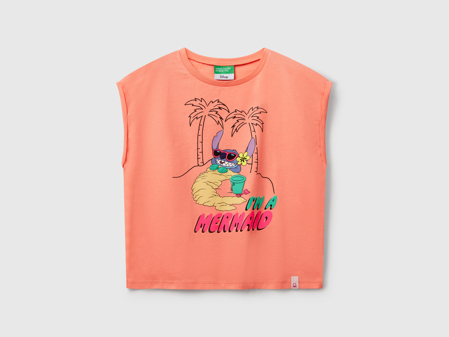 T-shirt  ©Disney Lilo & Stitch da bambina arancione | Benetton Outlet