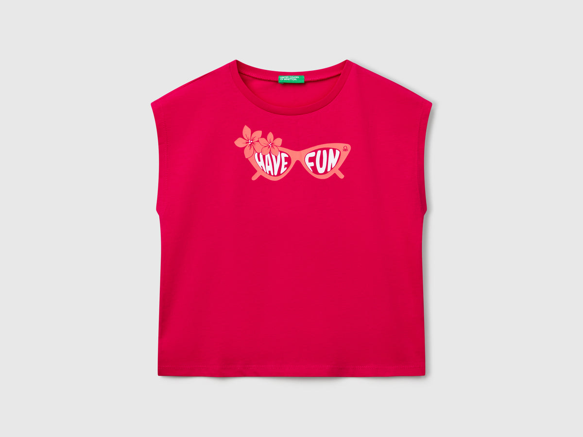 T-shirt con stampa fluo