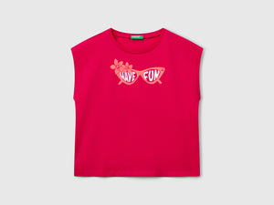 T-shirt con stampa fluo