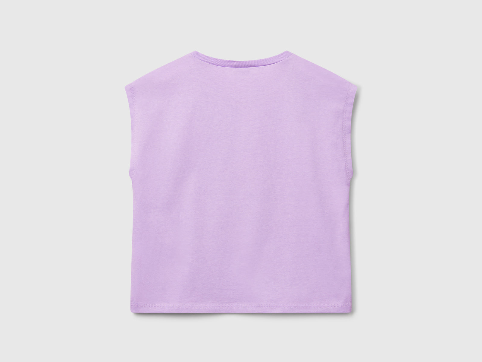 T-shirt con stampa fluo da bambina lilla 2 | Benetton Outlet