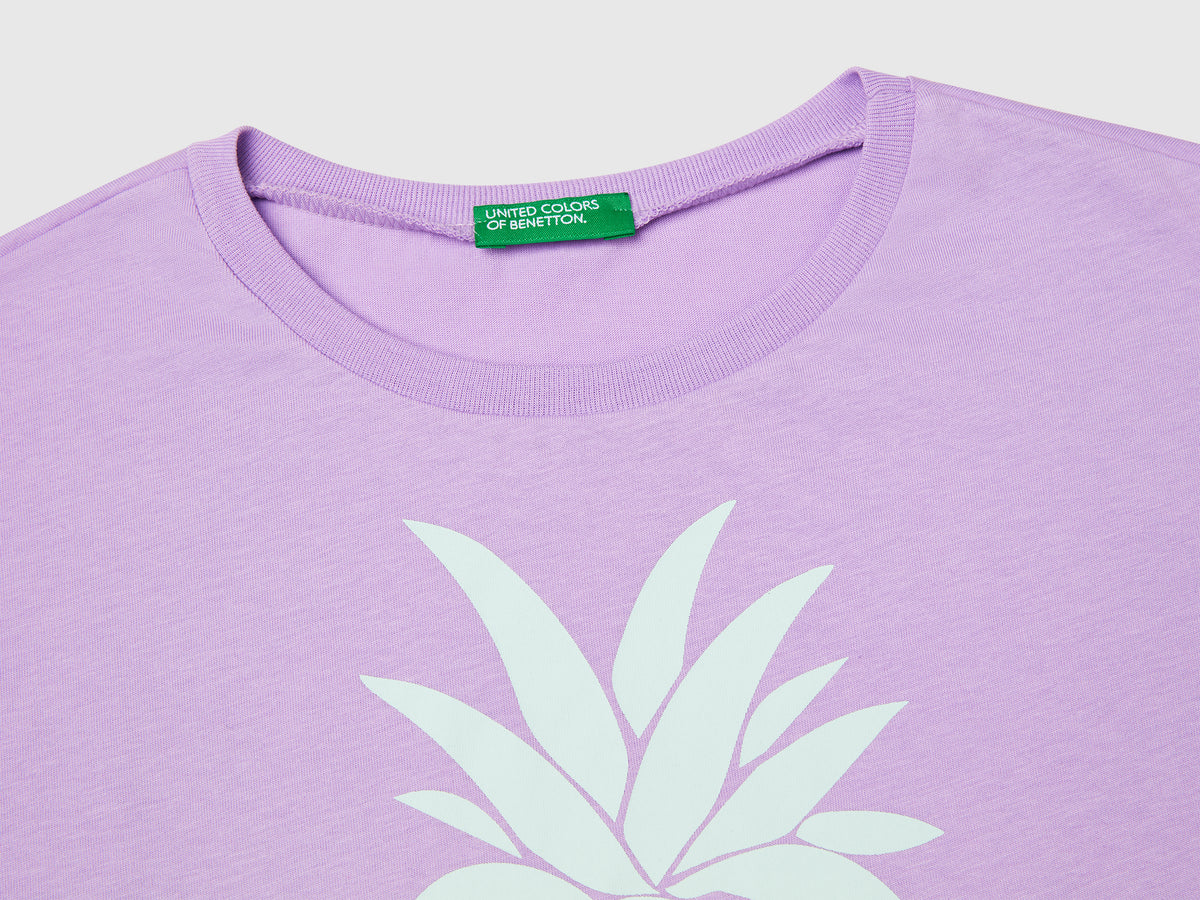 T-shirt con stampa fluo