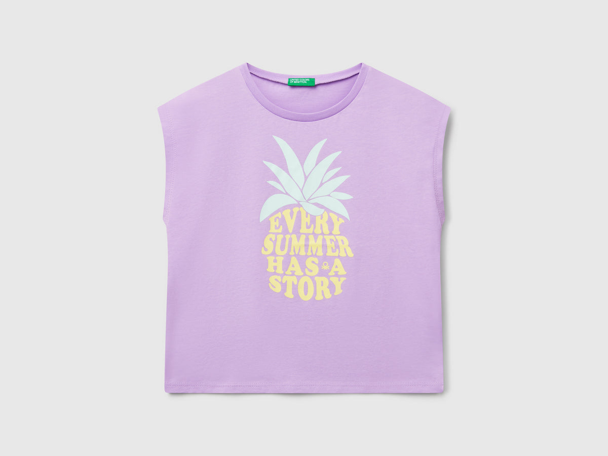 T-shirt con stampa fluo