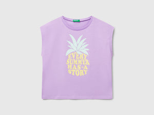 T-shirt con stampa fluo