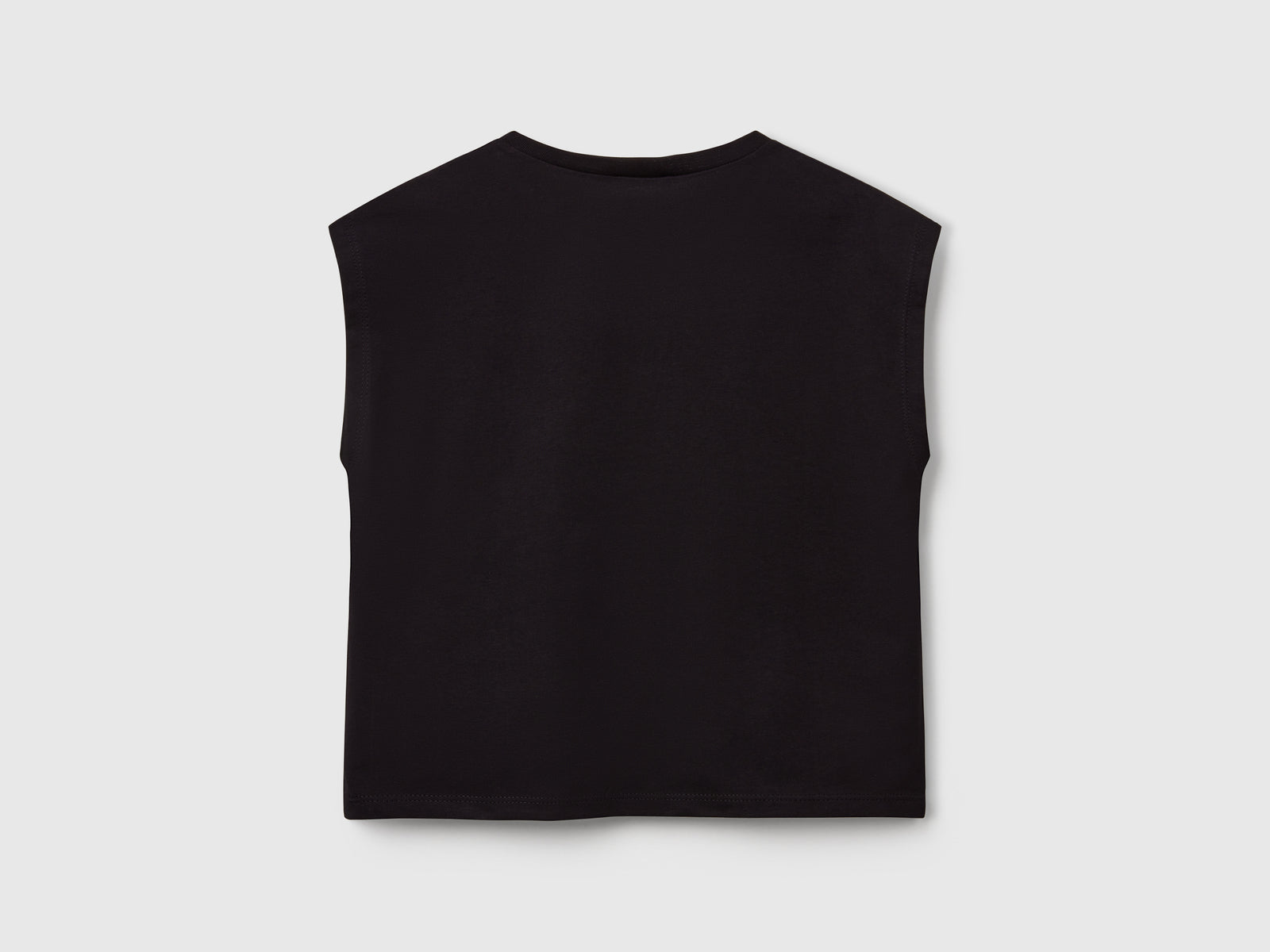 T-shirt con stampa fluo da bambina nero 2 | Benetton Outlet