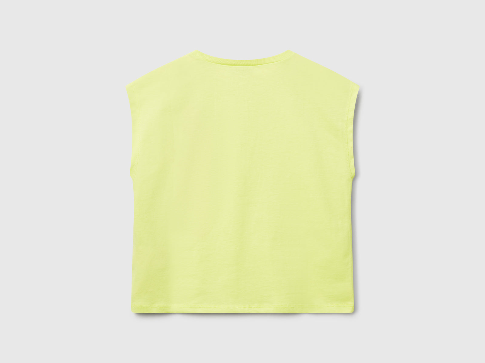 T-shirt con stampa fluo da bambina giallo 2 | Benetton Outlet