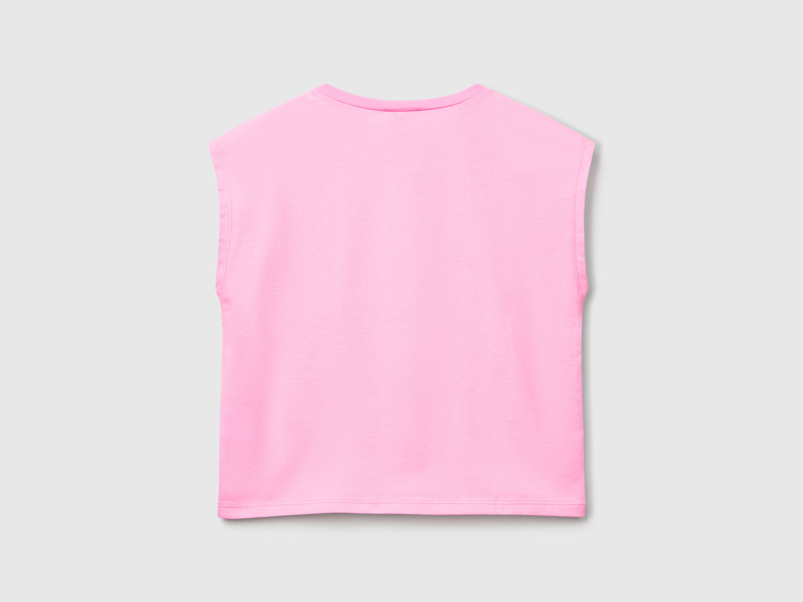 T-shirt con stampa fluo da bambina rosa 2 | Benetton Outlet