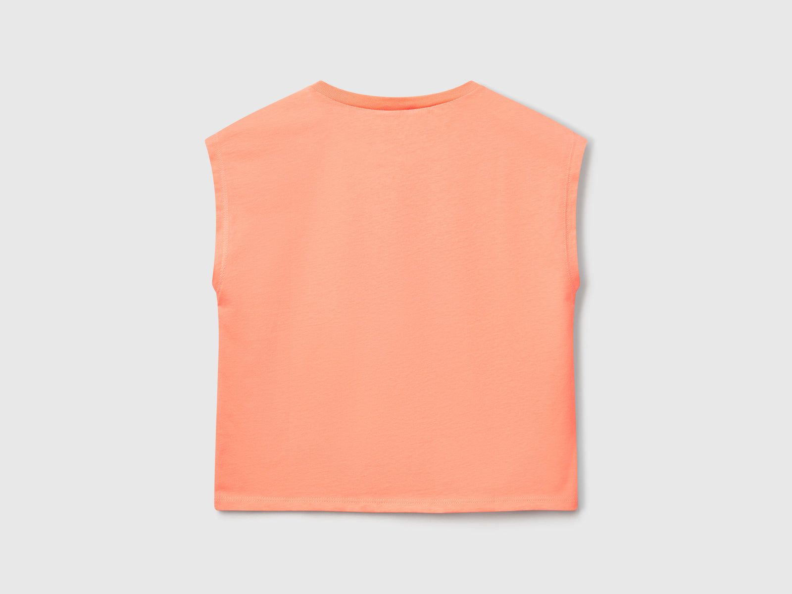 T-shirt con stampa fluo da bambina pesca 2 | Benetton Outlet