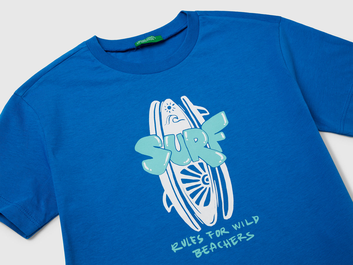 T-shirt con stampa fluo