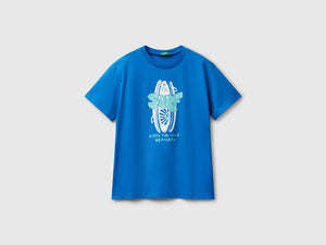 T-shirt con stampa fluo