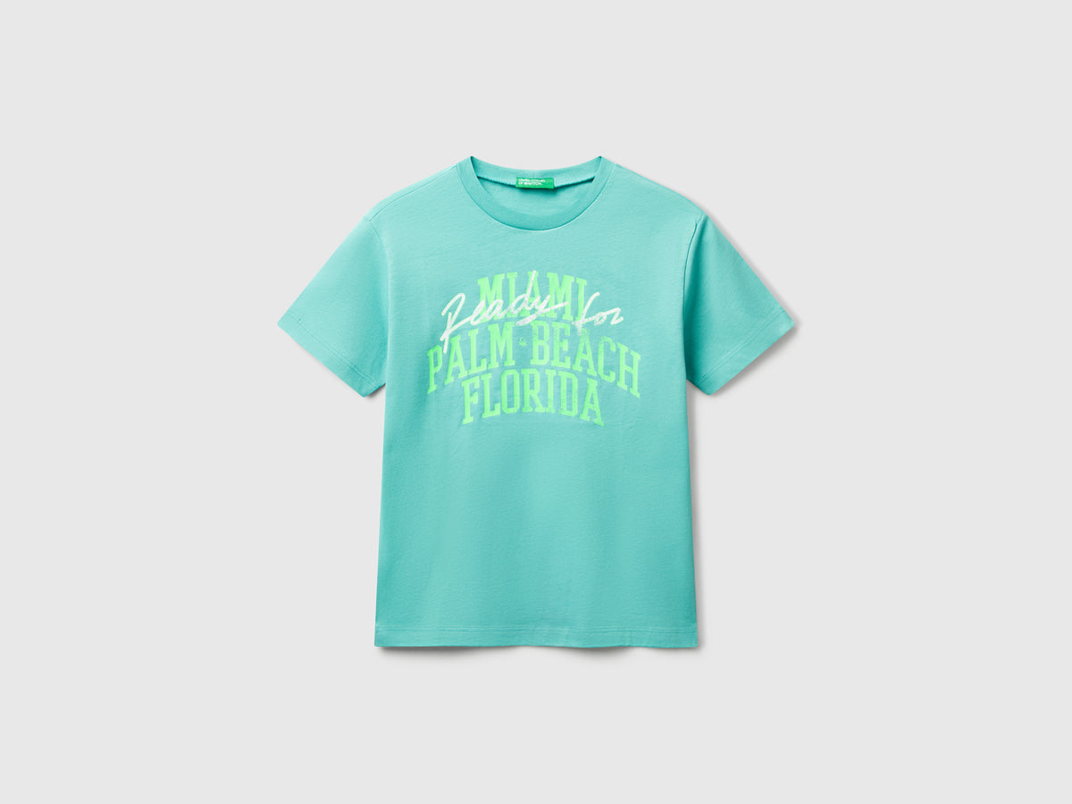T-shirt con stampa fluo