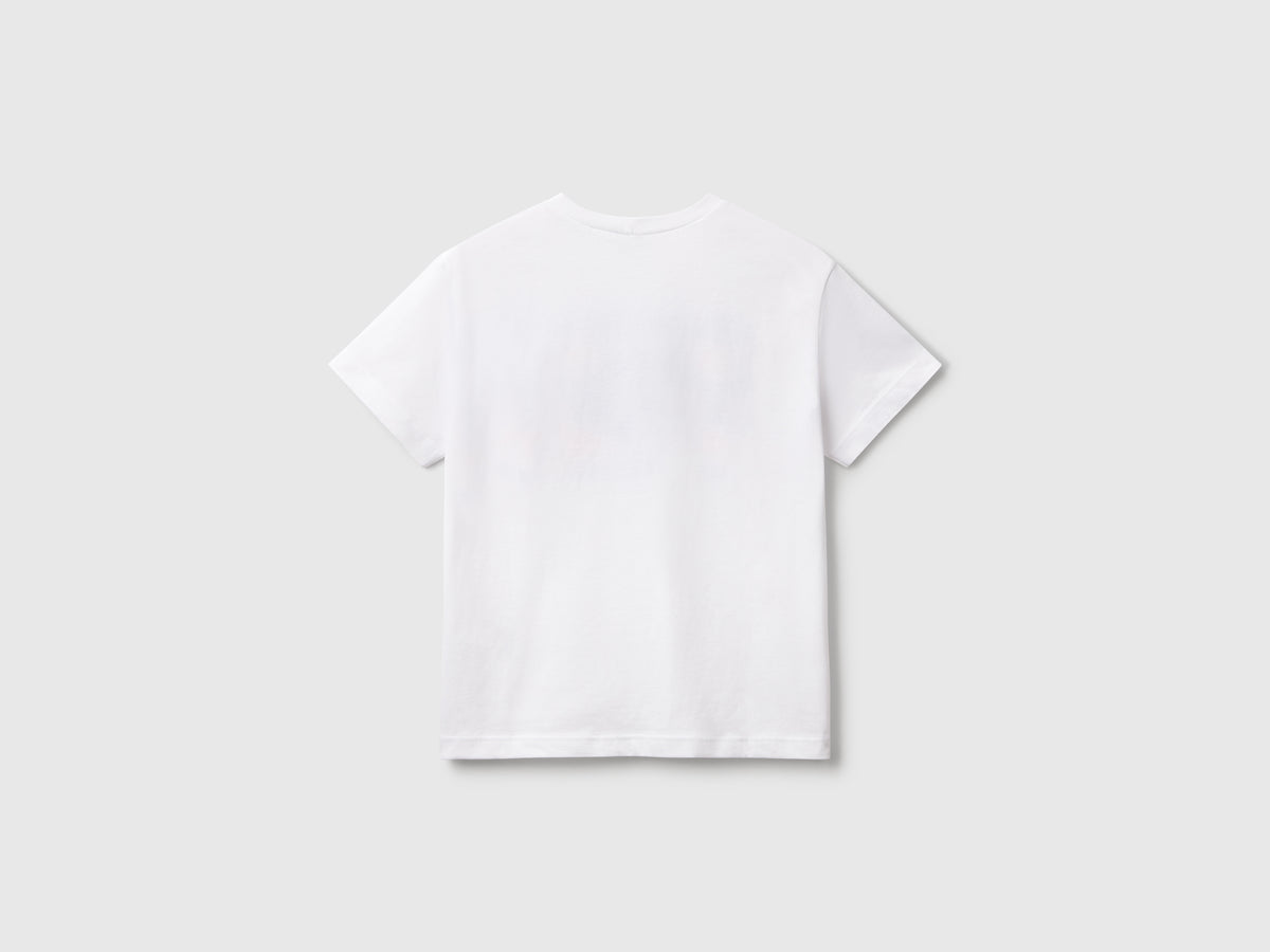 T-shirt con stampa fluo