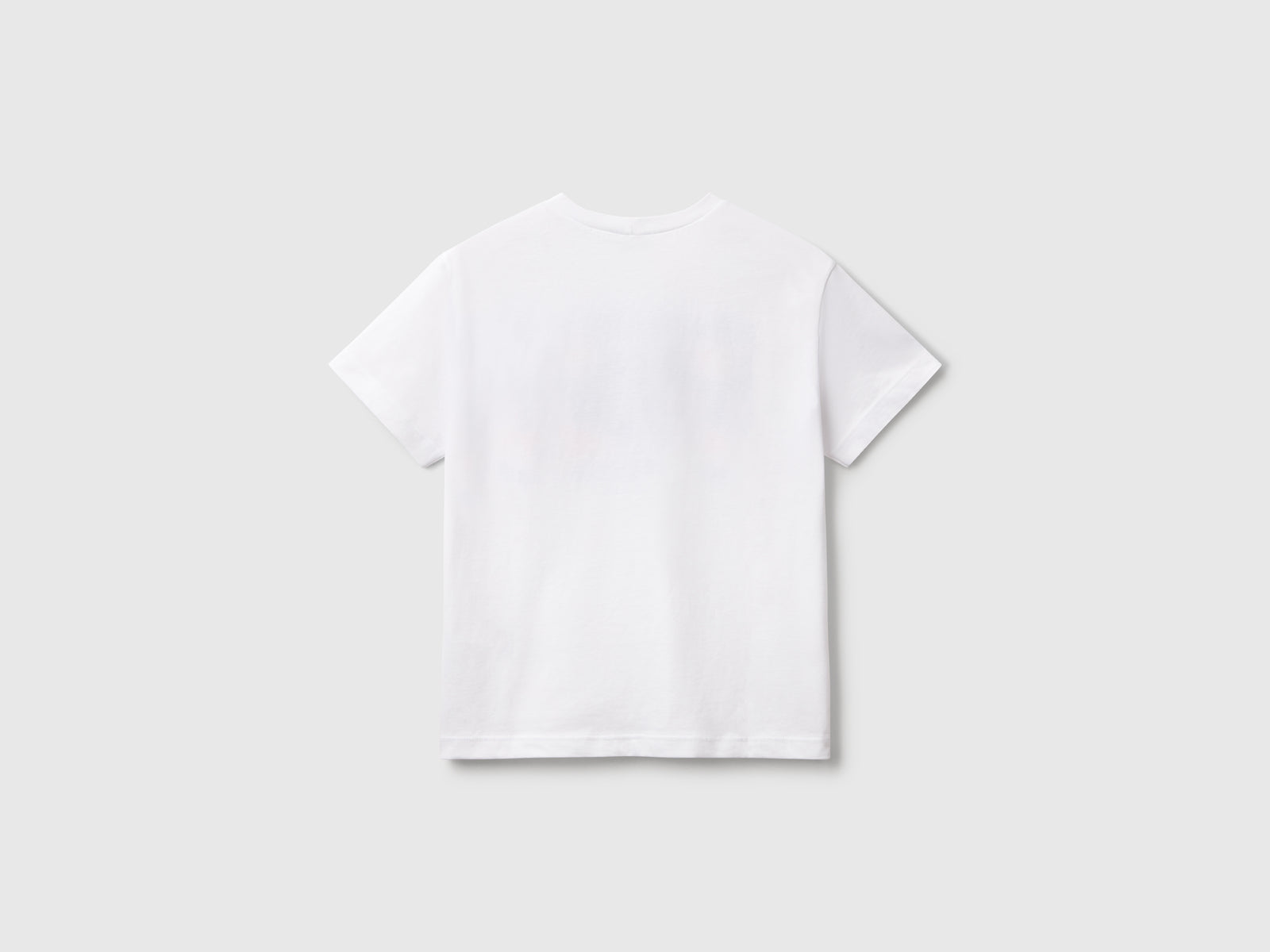 T-shirt con stampa fluo da bambino bianco 2 | Benetton Outlet
