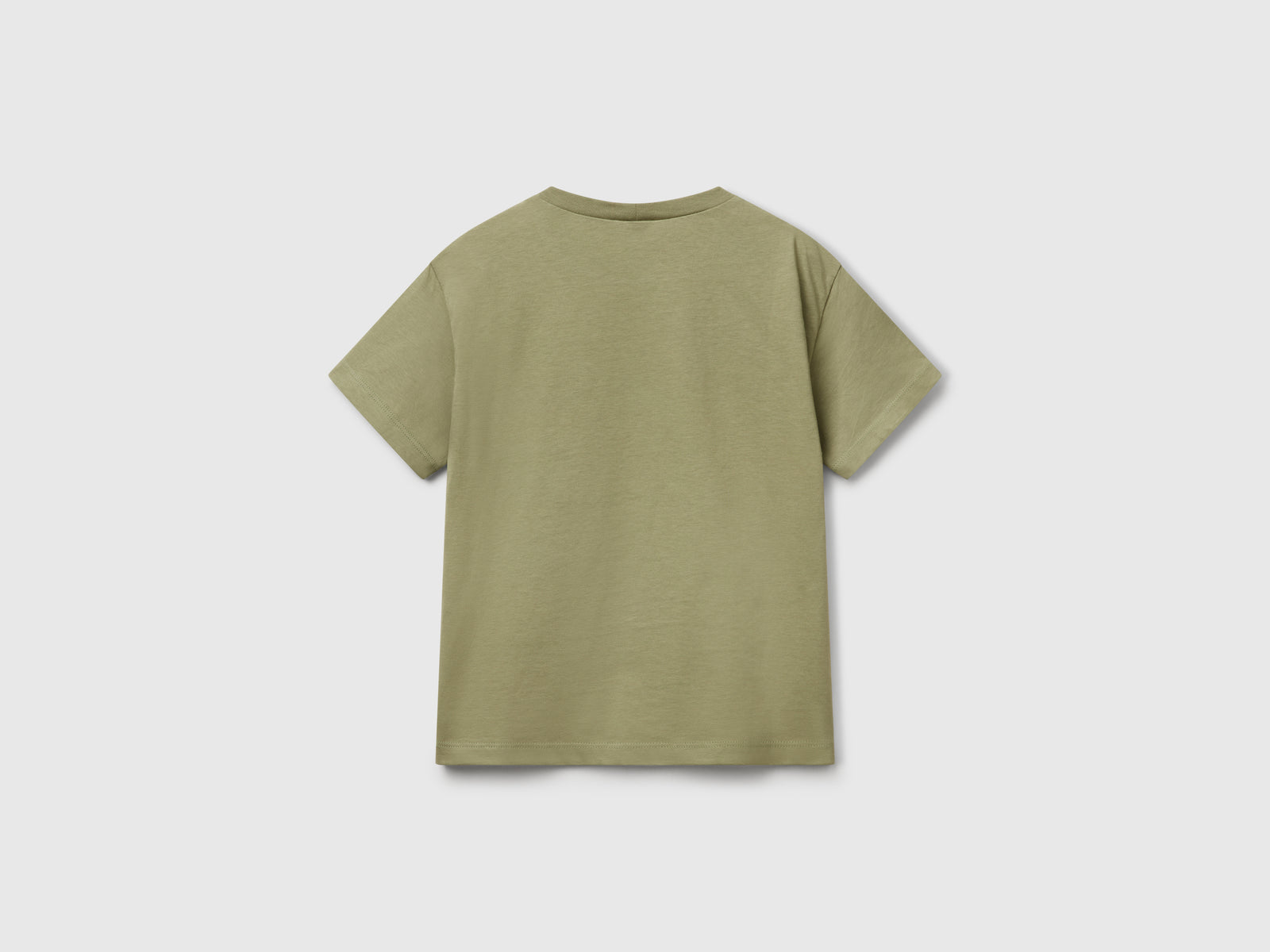 T-shirt con stampa fluo da bambino verde oliva 2 | Benetton Outlet