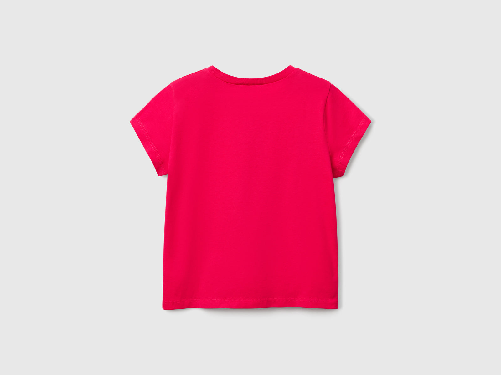 T-shirt con stampa fluo da bimba fucsia 2 | Benetton Outlet
