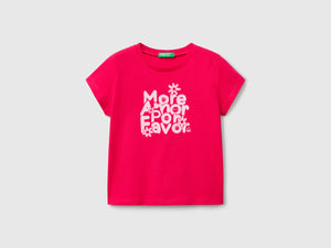 T-shirt con stampa fluo