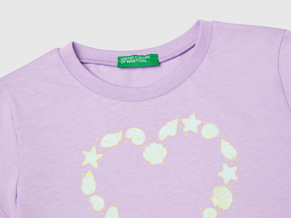 T-shirt con stampa fluo