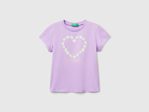 T-shirt con stampa fluo