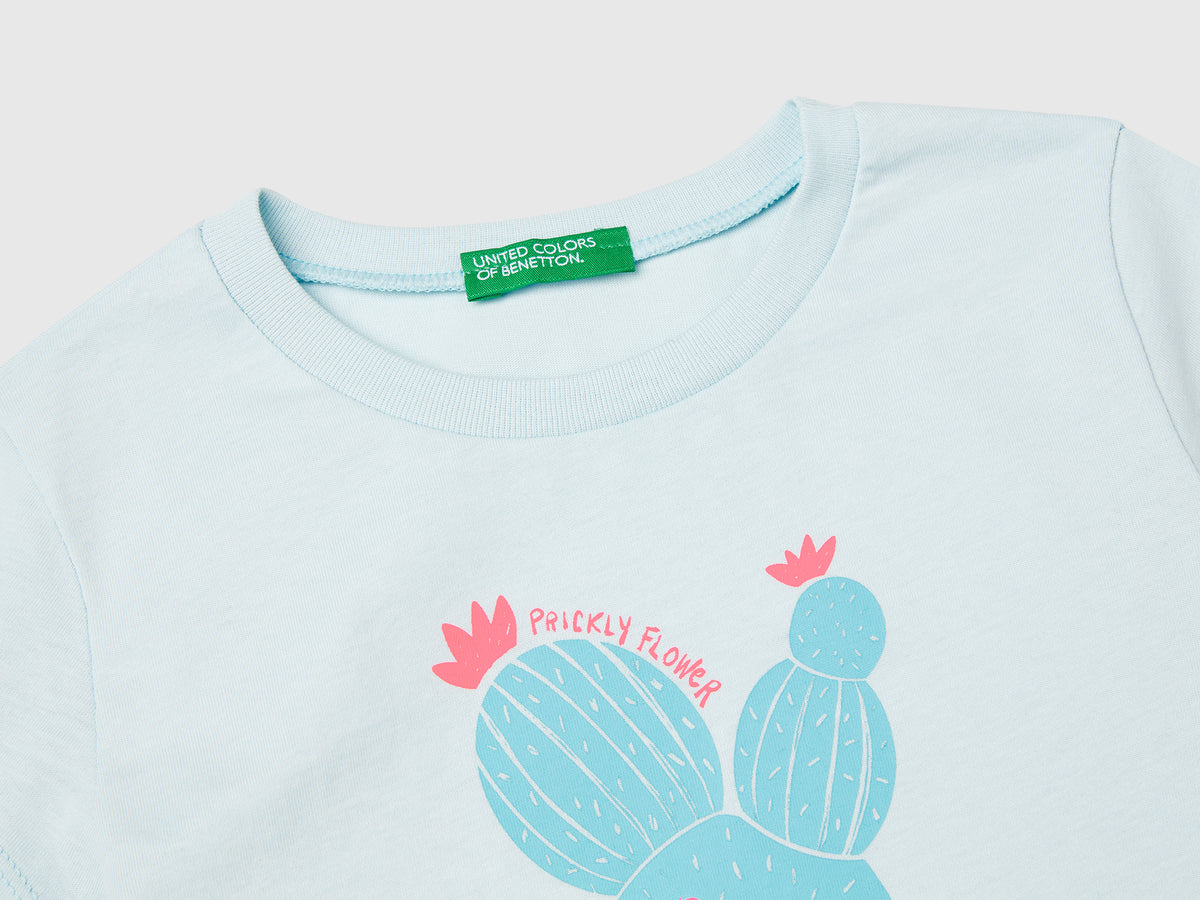 T-shirt con stampa fluo