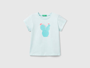 T-shirt con stampa fluo