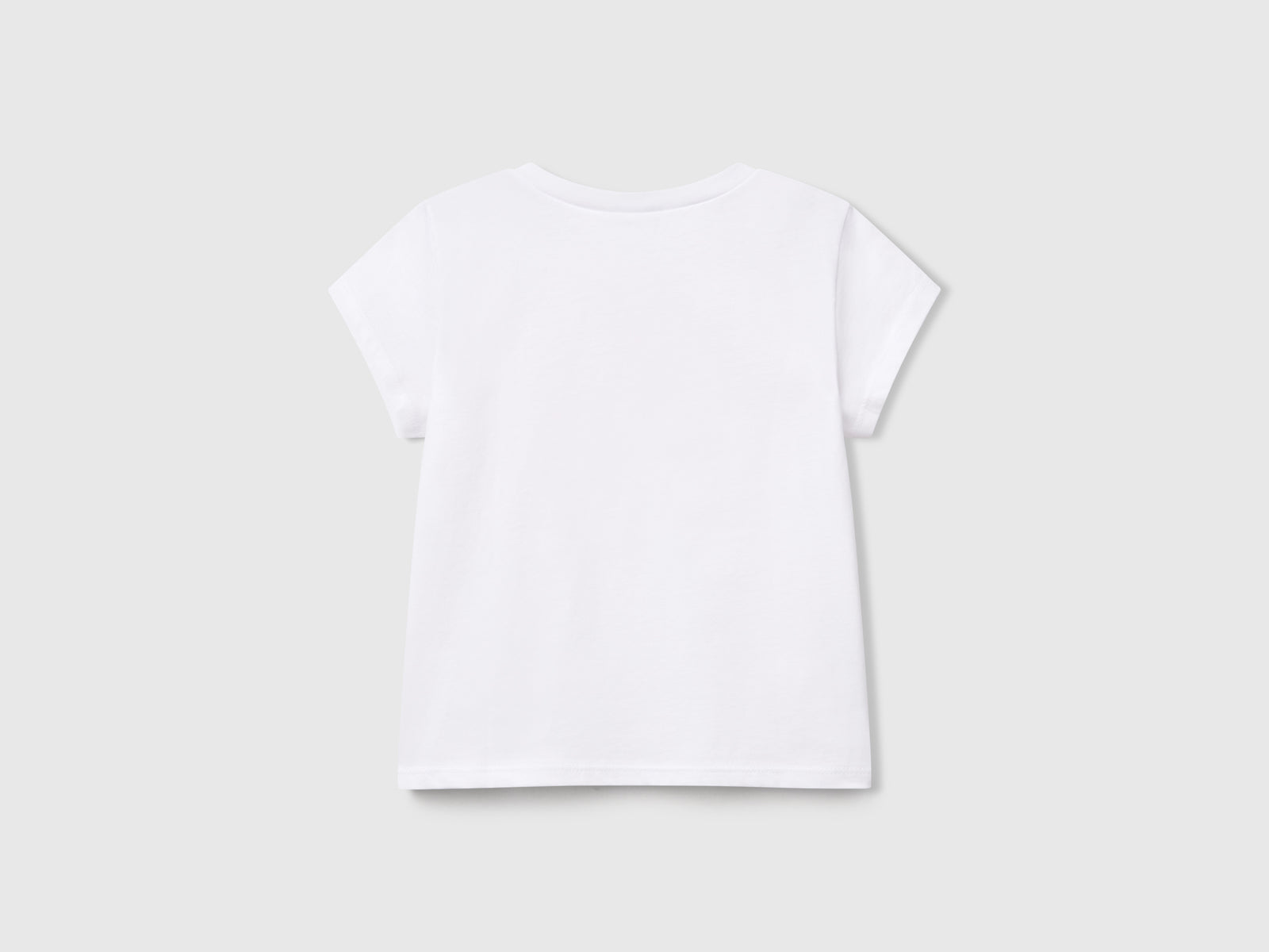 T-shirt con stampa fluo da bimba bianco 2 | Benetton Outlet