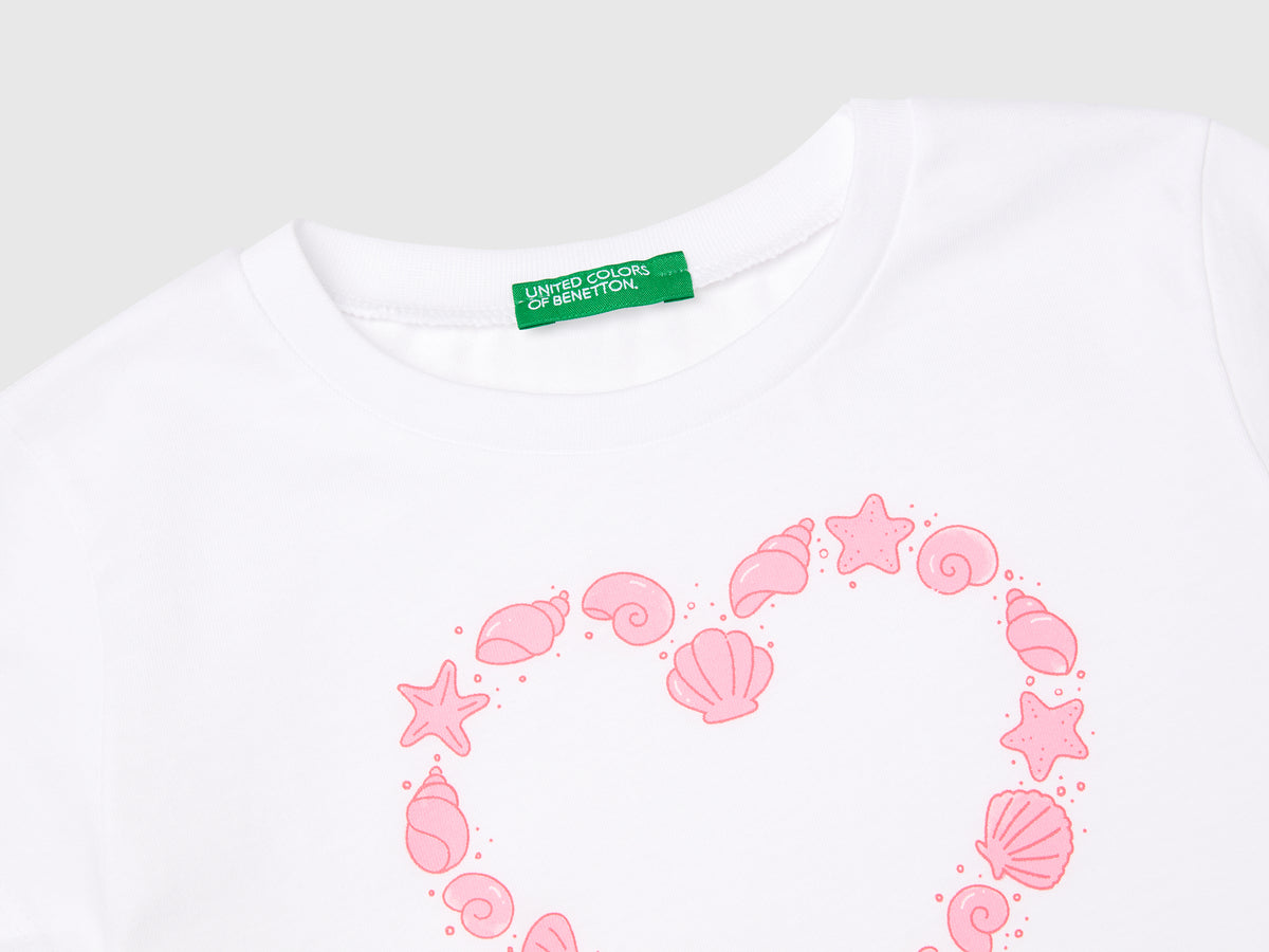 T-shirt con stampa fluo