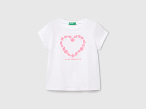 T-shirt con stampa fluo