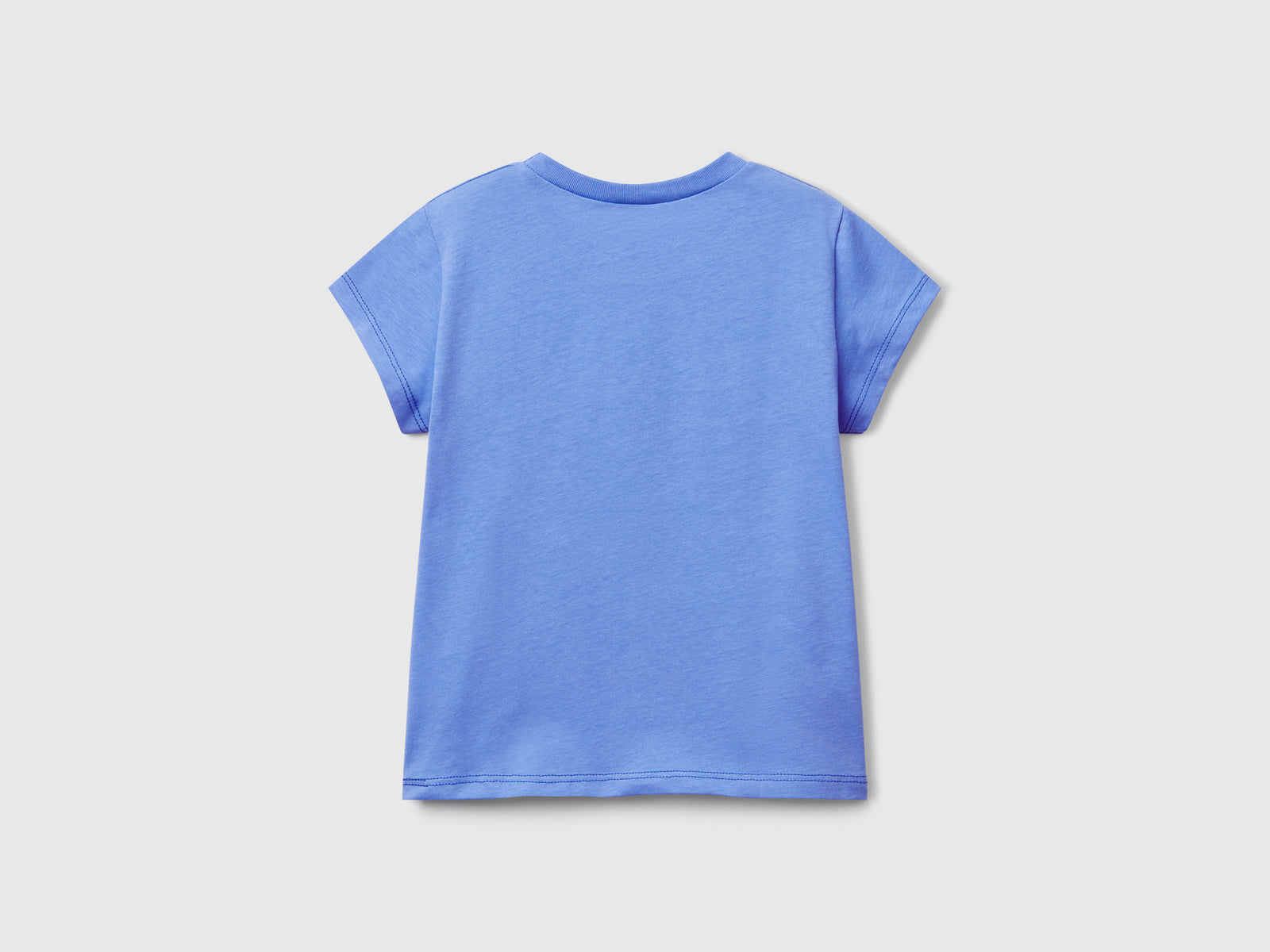 T-shirt con stampa fluo da bimba celeste 2 | Benetton Outlet
