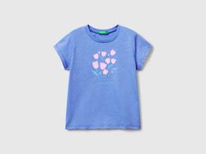 T-shirt con stampa fluo
