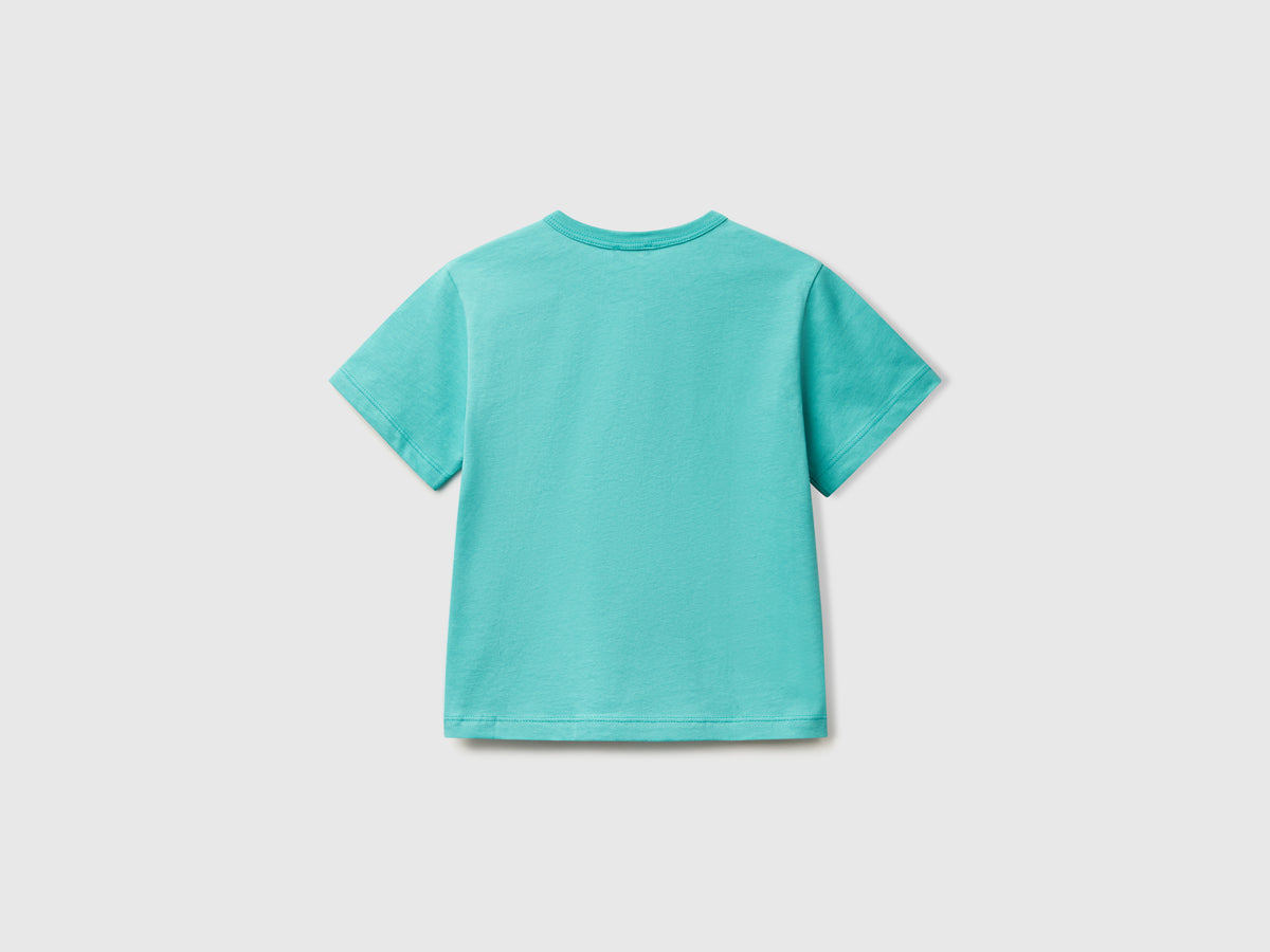 T-shirt con stampa fluo