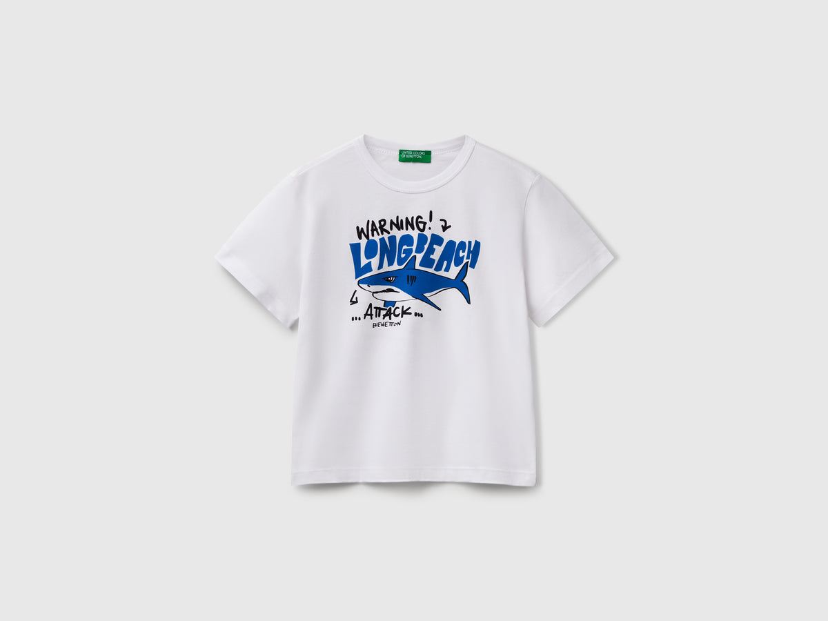 T-shirt con stampa fluo