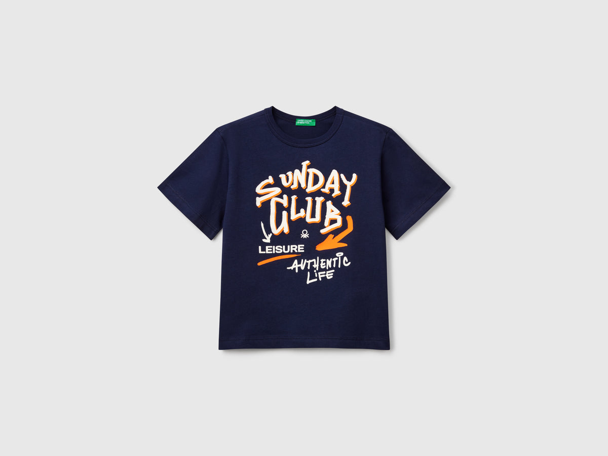 T-shirt con stampa fluo