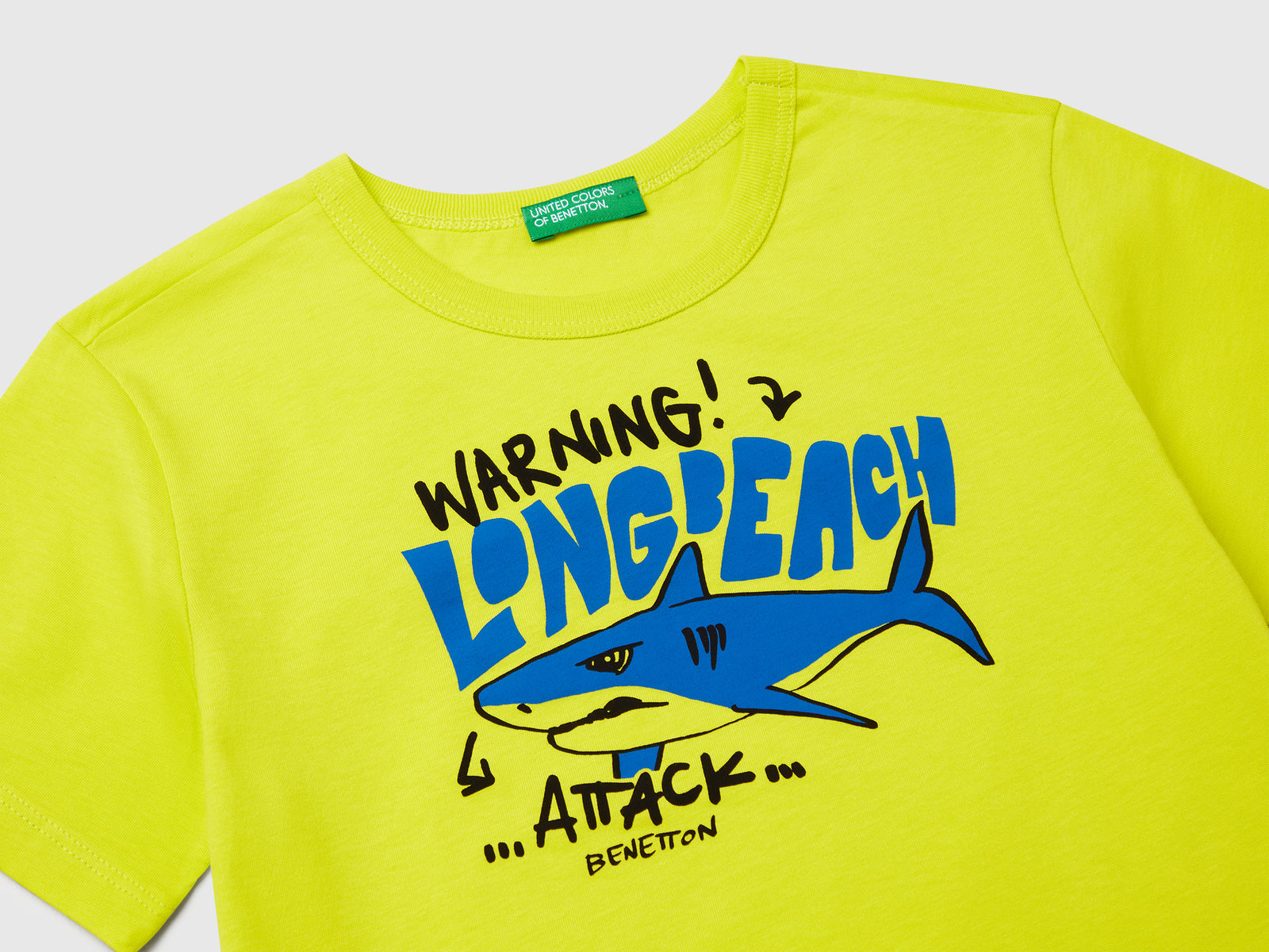 T-shirt con stampa fluo da bimbo giallo fluo 3 | Benetton Outlet