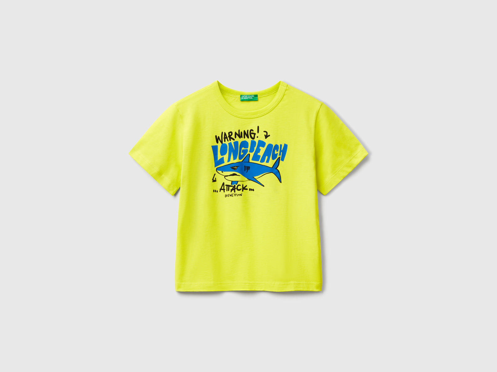T-shirt con stampa fluo da bimbo giallo fluo | Benetton Outlet