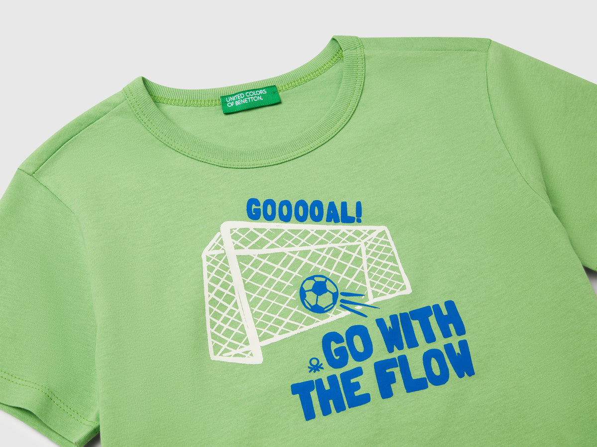 T-shirt con stampa fluo