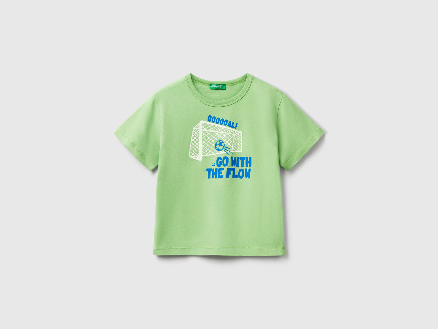 T-shirt con stampa fluo da bimbo verde | Benetton Outlet