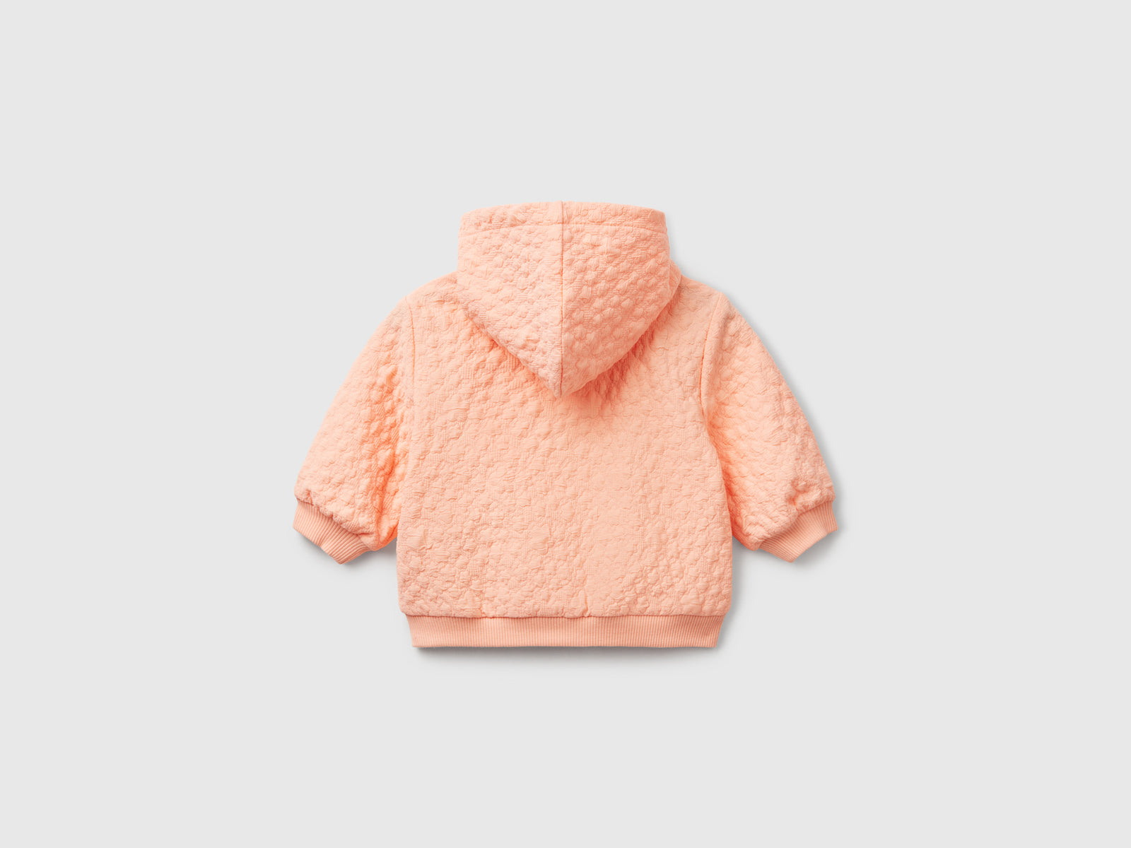 Felpa jacquard con zip da neonato pesca 2 | Benetton Outlet