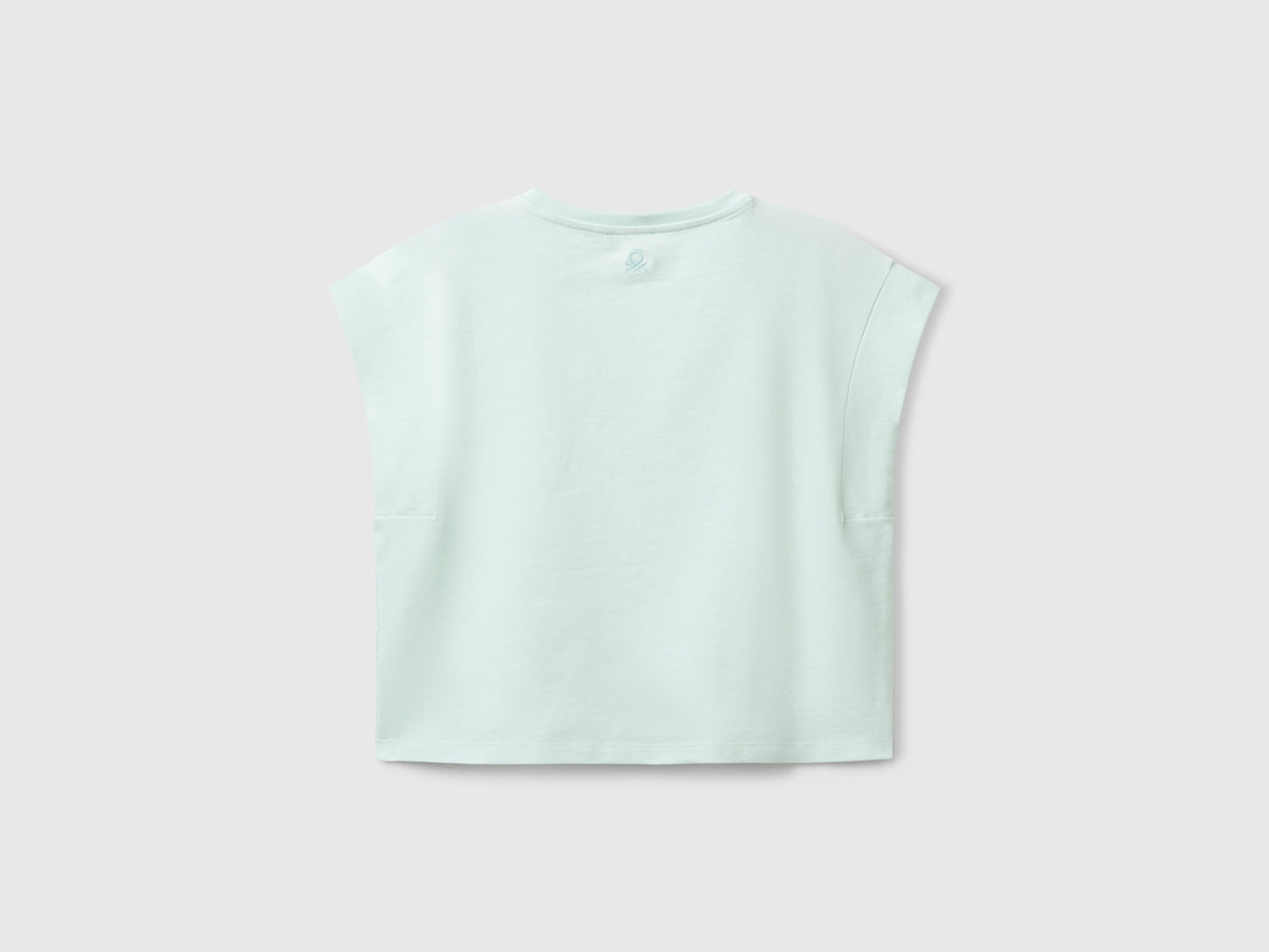 T-shirt con patch macramè