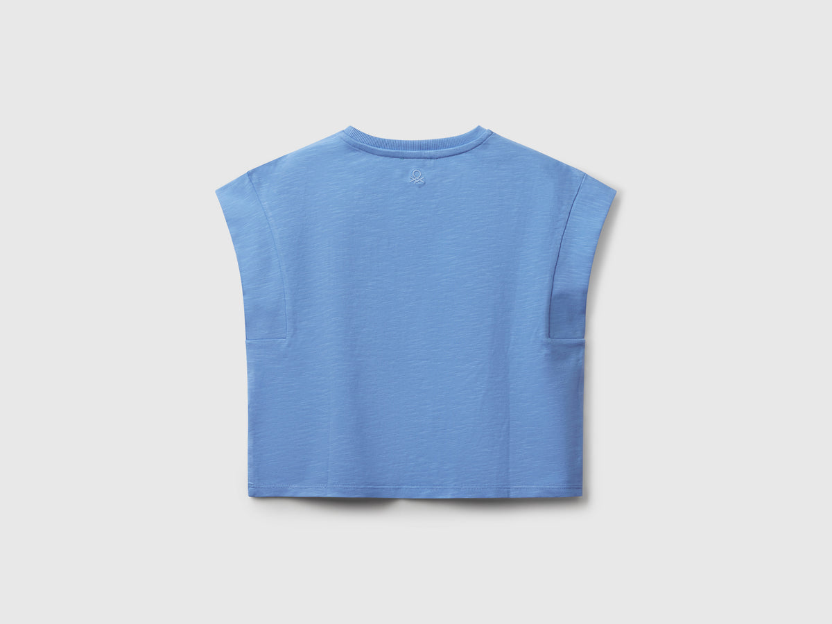 T-shirt con patch macramè